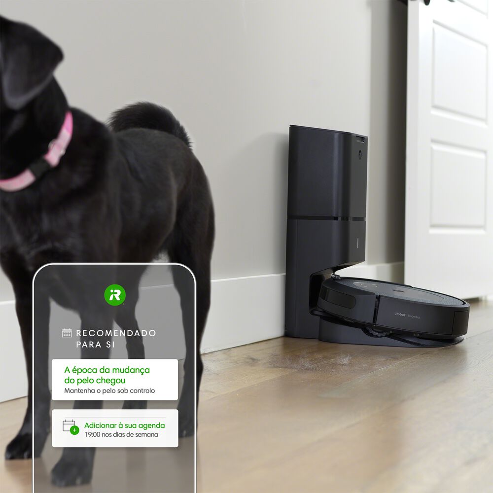 Adapta-se &agrave; tua agenda. Limpa e aspira mediante as tuas ordens e condi&ccedil;&otilde;es