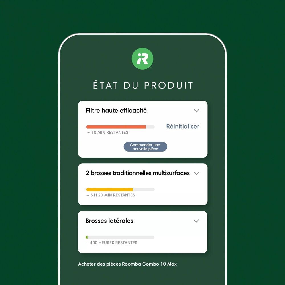 Application iRobot Home pour surveiller l’état du robot