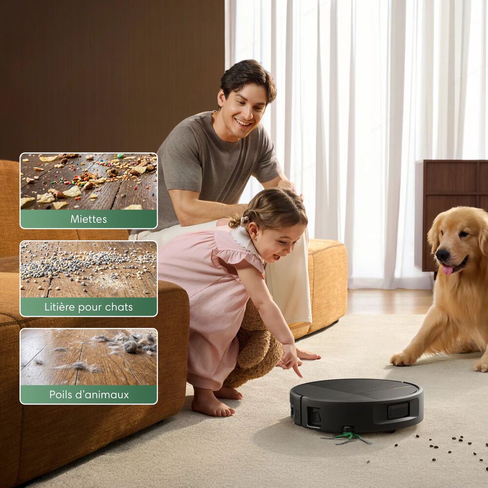 L&rsquo;aspiration de 30&nbsp;000&nbsp;Pascals d&eacute;loge les d&eacute;bris incrust&eacute;s
