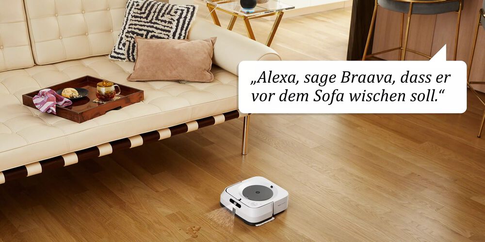 Mit Alexa einem Braava sagen, wo er wischen soll