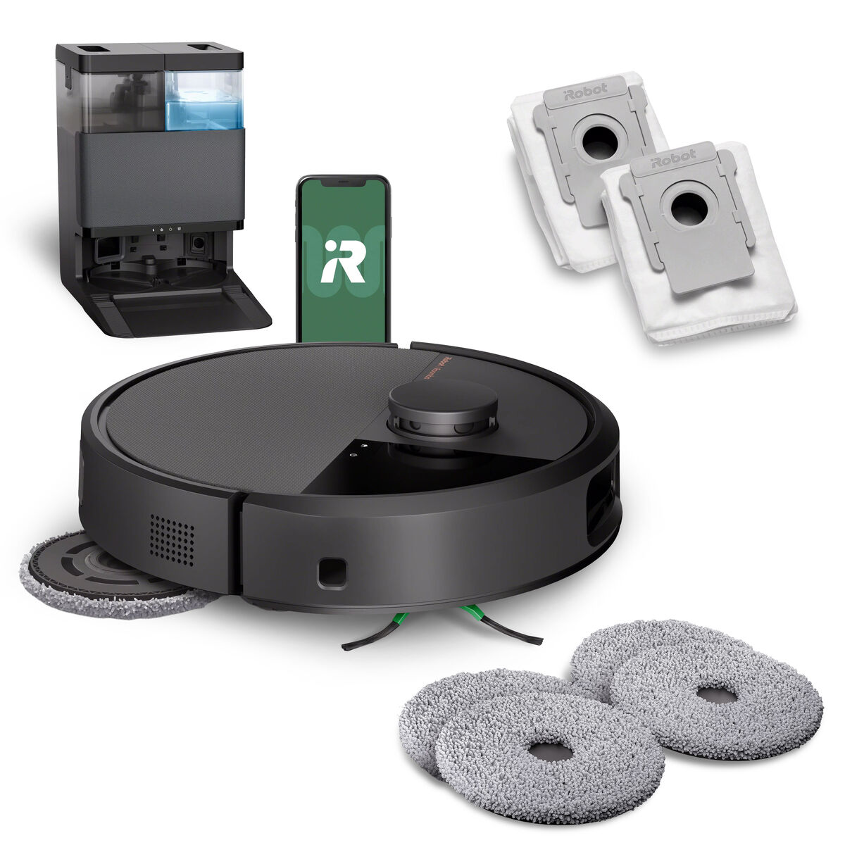 Roomba® Plus 505 Combo-Roboter + AutoWash™ Dock – Schwarz + zusätzlich Zubehör, , large image number 0