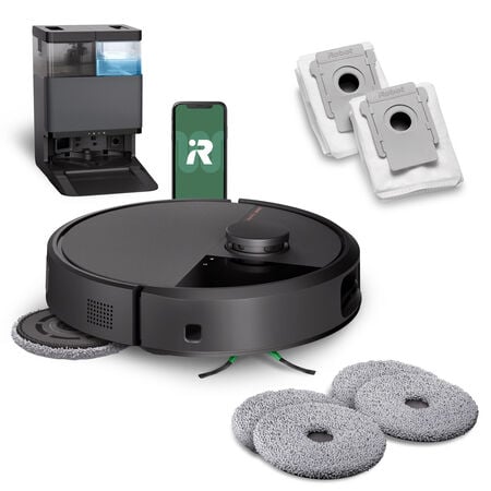 Roomba&reg; Plus 505 Combo-Roboter + AutoWash&trade; Dock&nbsp;&ndash; Schwarz + zus&auml;tzlich Zubeh&ouml;r