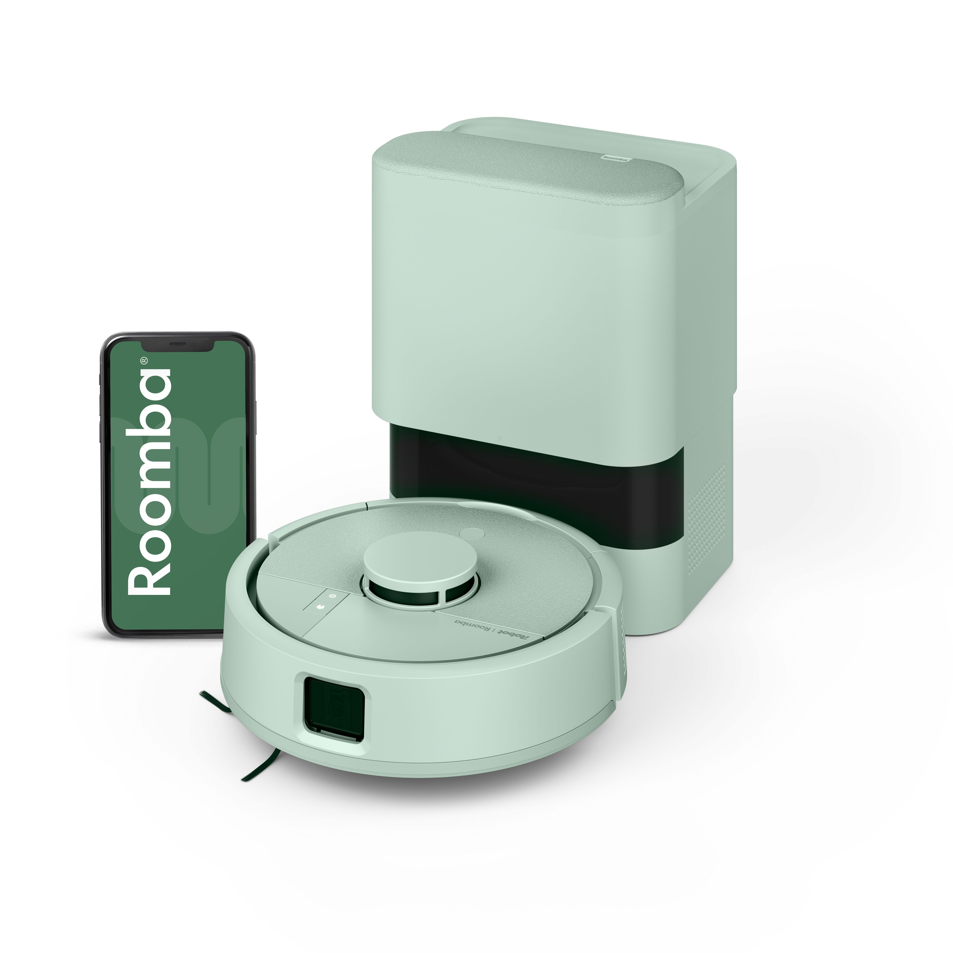 Roomba Mini robot aspirateur et laveur + base AutoEmpty - Vert menthe | Mint | iRobot