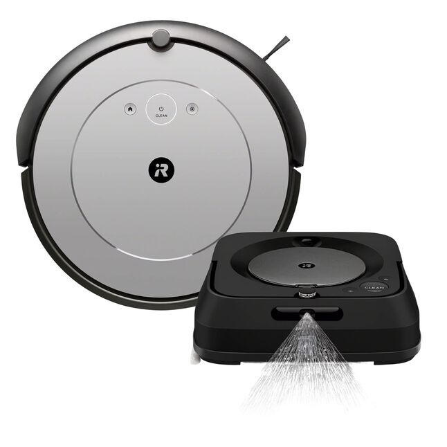 Aspirateur robot Roomba® i1 & Robot laveur de sols Braava jet® m6